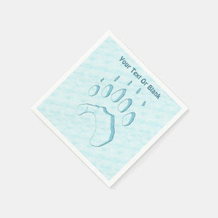 Serviettes En Papier Empreinte de patte d'ours polaire
