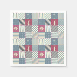 Serviettes En Papier En vichy multicolore Patchwork Quilt