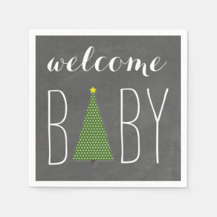 Serviettes En Papier Ensemble De Joy Chalkboard Citrouille Baby shower 