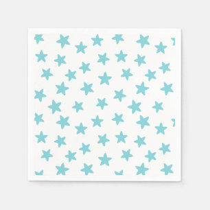 Serviettes En Papier Étoiles Bleues et Blanches
