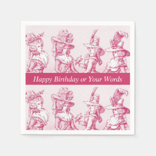 Serviettes En Papier Événements élégants d'anniversaire de rétros 