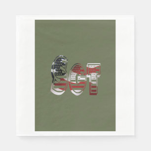 Serviettes En Papier Extraordinaire patriotique militaire unique