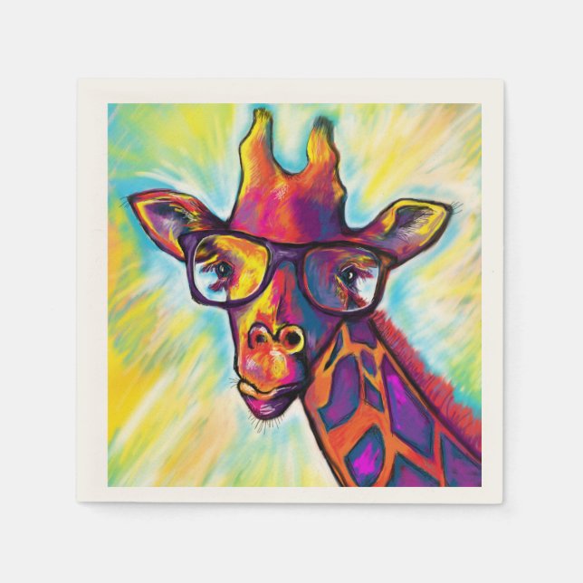 Serviettes En Papier Fabuleux Cocktail Giraffe Napkins (Devant)