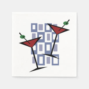 Serviettes En Papier Fabuleux Martini style Vintage