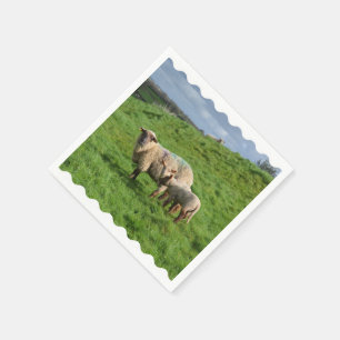 Serviettes En Papier Famille de moutons