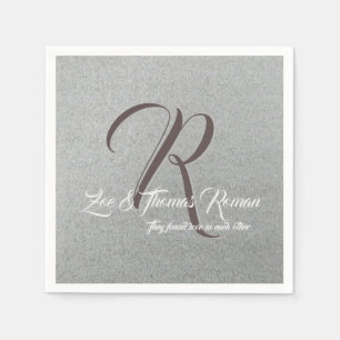 Serviettes En Papier Famille monogramme serviette personnalisée