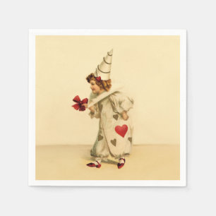 Serviettes En Papier Fête de la Saint-Valentin des Clowns vintages