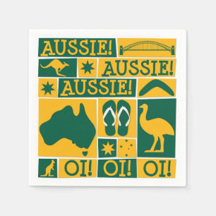 Serviettes En Papier Fête de l'Australie
