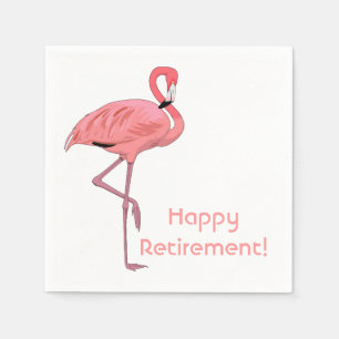 Serviettes En Papier Fête de retraite flamant rose
