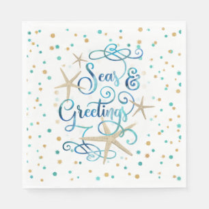 Serviettes En Papier Fête des "Bonnes Fêtes" tropicales