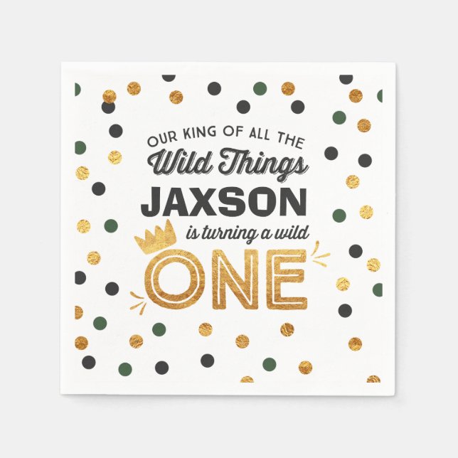 Serviettes En Papier Fête des objets sauvages d'une partie Napkin (Devant)