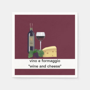 Serviettes En Papier Fête du vin et du fromage