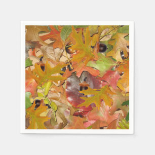 Serviettes En Papier Feuilles automnales et Acorns