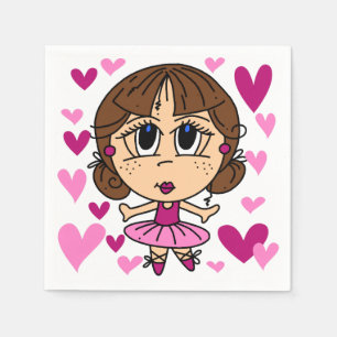 Serviettes En Papier Fille de ballerine