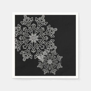 Serviettes en papier - Flammes de neige