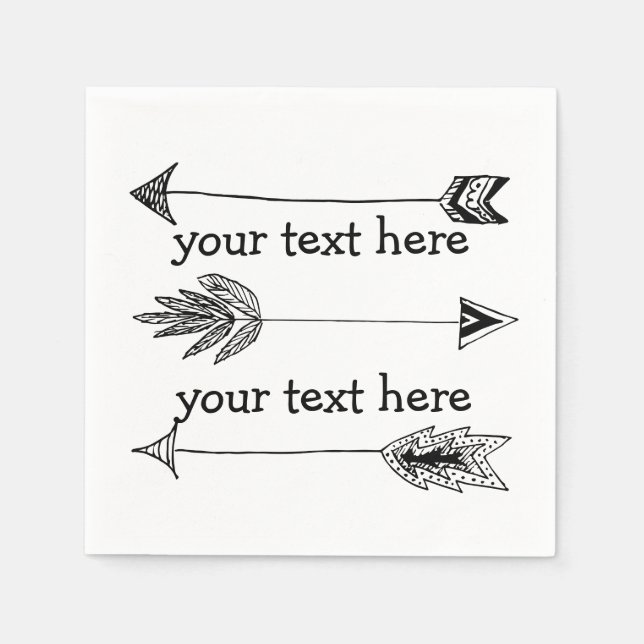 Serviettes En Papier Flèches (Devant)