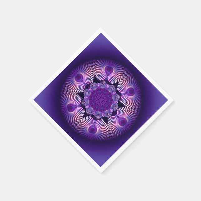 Serviettes En Papier Fleur Apophyse Kaleidoscope I (Coin)