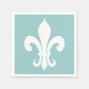 Serviettes en papier fleur de lis élégantes pour m