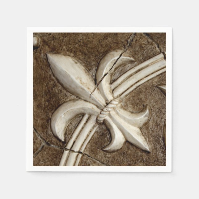 Serviettes En Papier Fleur de Lis Napkin (Devant)