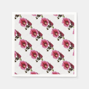Serviettes En Papier Fleur de Malva rose paradisiaque