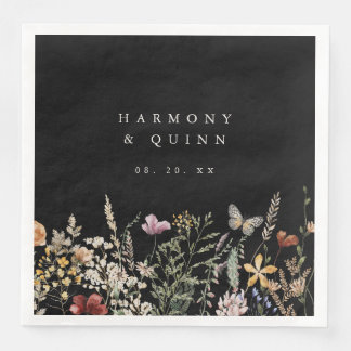 Serviettes en papier Fleur sauvage rustique pour d
