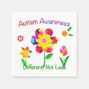 Serviettes En Papier Fleurs de sensibilisations sur l'autisme