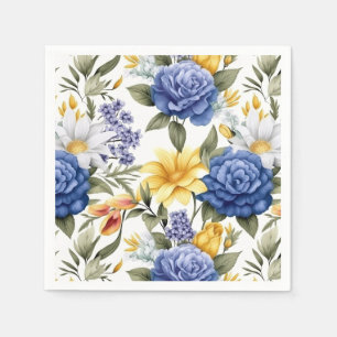 Serviettes en papier floral