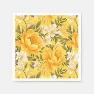 Serviettes en papier floral