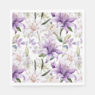 Serviettes en papier floral