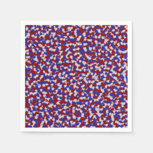 Serviettes En Papier Foil Coeurs Confetti, NAPKINS Patriotique-PAPIER