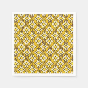 Serviettes En Papier Fond d'écran Art Déco Motif, Or moutarde