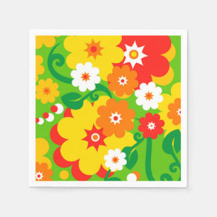 Serviettes En Papier Fond d'écran Funky Flower Power