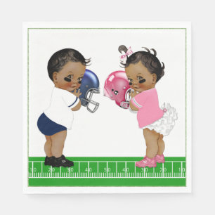 Serviettes En Papier Football Genre Révéler Baby shower Papier serviett