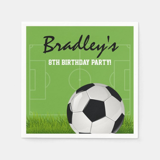 Serviettes En Papier Football pour enfants Fête d'anniversaire (Devant)