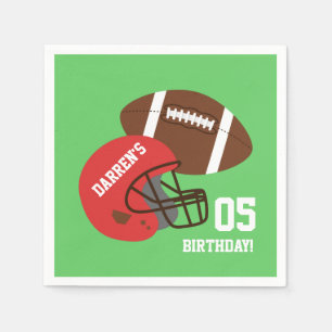 Serviettes En Papier Fournitures American Football Anniversaire de enfa