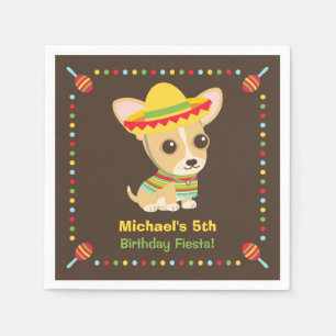 Serviettes En Papier Fournitures de fête pour enfants mexicains Chihuah