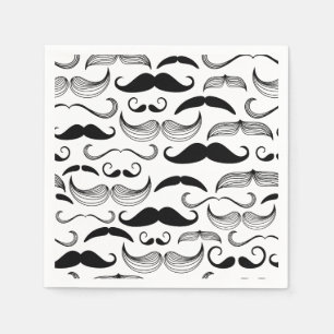 Serviettes En Papier Funny Mustache