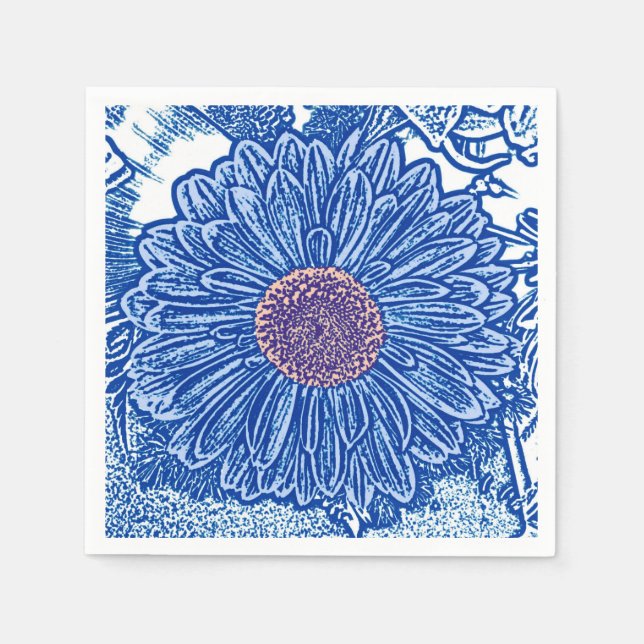Serviettes En Papier Gerbera Daisy Block (Devant)