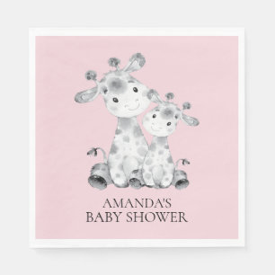 Serviettes En Papier Giraffe Girls Baby shower Papier Naples