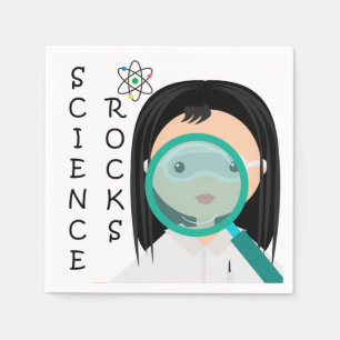 Serviettes En Papier Girl Science Rocks Party papier jetable serviettes