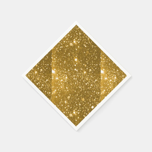Serviettes En Papier Gold Sparkle Standard Cocktail Napkin (Coin)