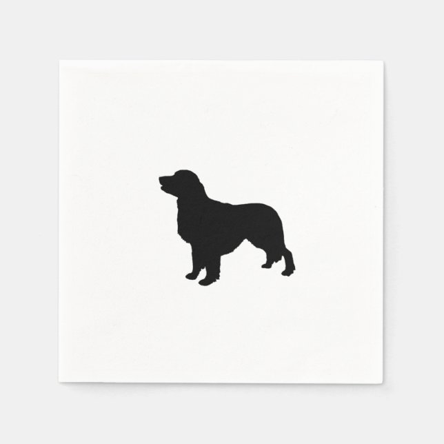 Serviettes En Papier Golden Retriever Silhouette Love Dogs (Devant)