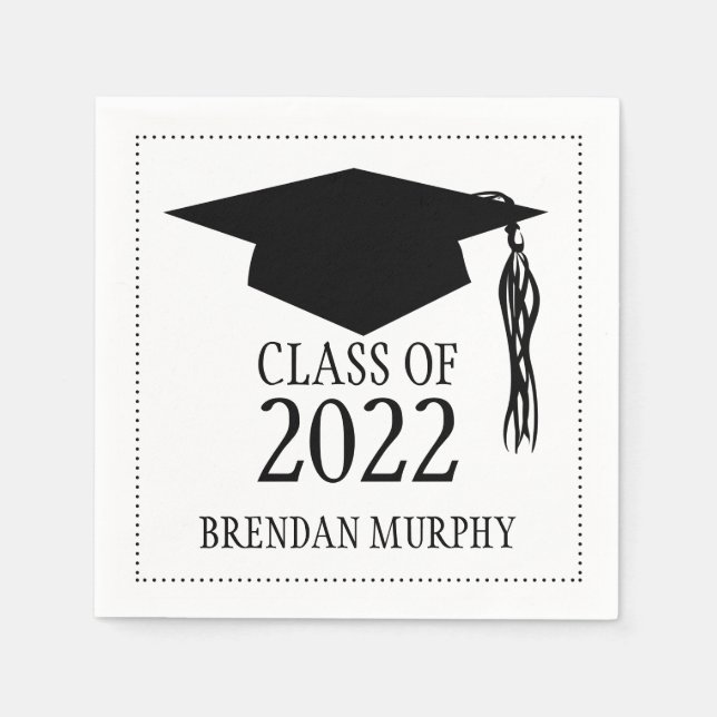 Serviettes En Papier Graduation Mortarboard Classe de 2015 (Devant)