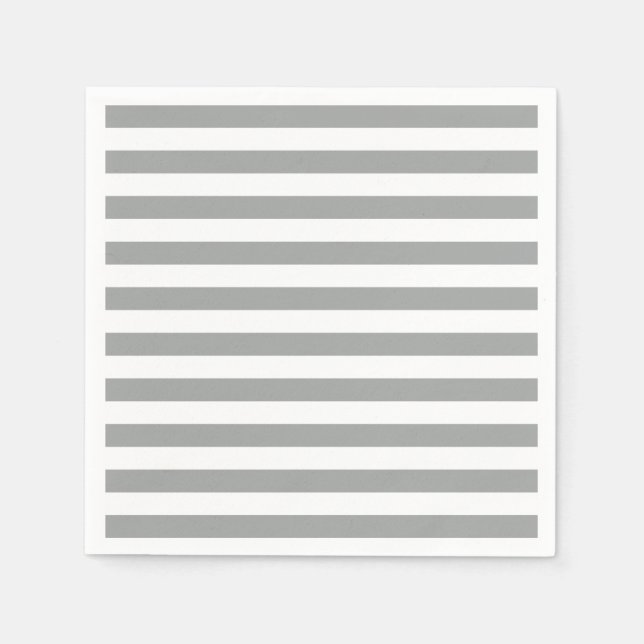 Serviettes En Papier Gris et blanc (Devant)