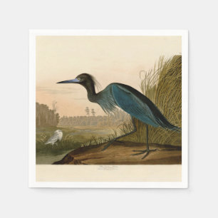 Serviettes En Papier Grue bleue Héron Impression Audubon Art côtier