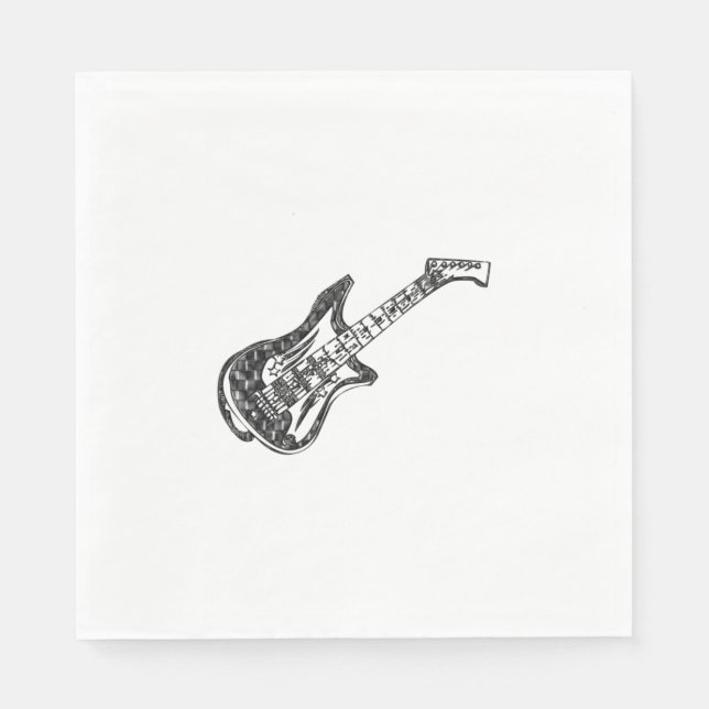 Serviettes En Papier Guitare électrique (Devant)