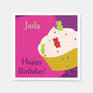 Serviettes En Papier Gummy Bear Cupcake  Papier