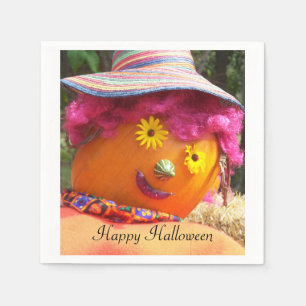 Serviettes En Papier Halloween Lady Scarecrow