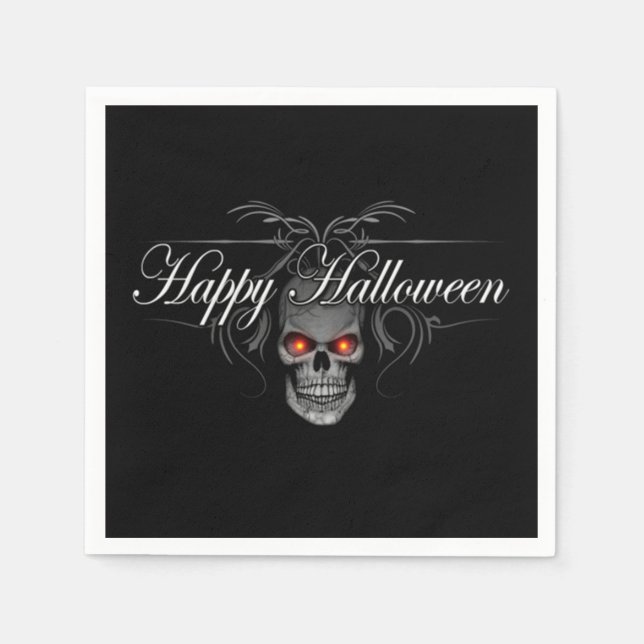 Serviettes En Papier Happy Halloween Evil Crull (Devant)