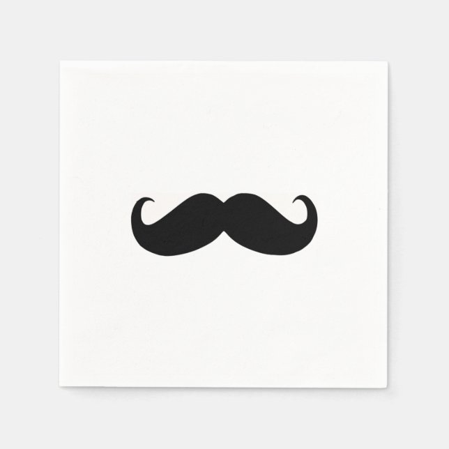 Serviettes En Papier Hausse moustache papier Napkin (Devant)